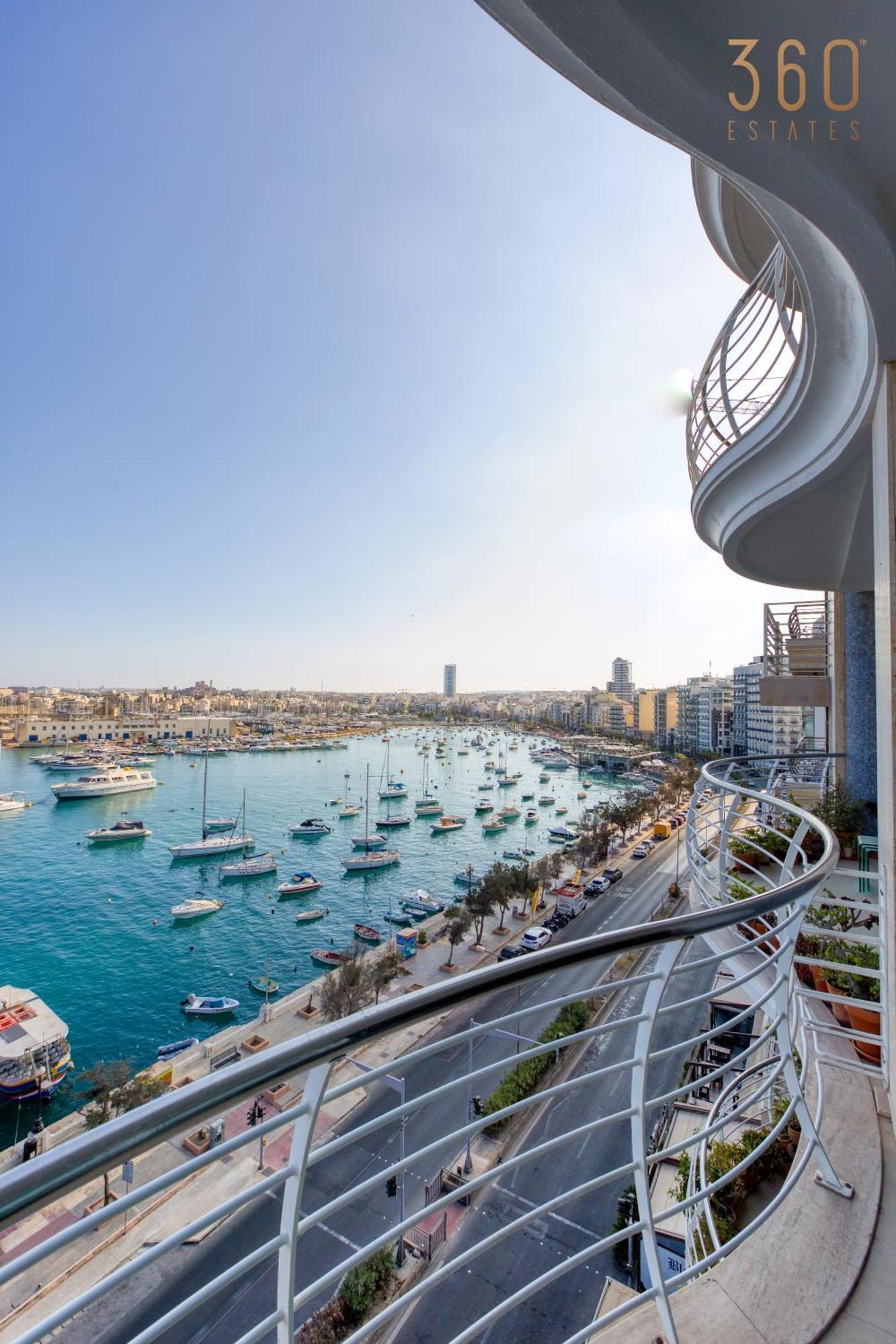 Stunning Seafront 3br With Terrace In By 360 Estates Sliema